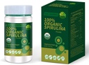 Certified 100% Organic Spirulina Powder 4.23oz / 120g Bohatá v Beta- karoten (vitamin A) a B-12 s přirozeně Occcurring GLA, Vega Non- GMO- Superfood Dodatek