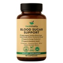 Krevní cukr Supplement Support with Cinnamon, Bitter Melon - Podporuje zdravé hladiny cukru v krvi již v normálním rozmezí 124; Licorice Root Extract - 60 Kapsle