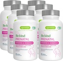 Igennus Methylovaný prenatální multivitamin pro ženy, folát pro MTHFR, vysoká absorpce, čistý a čistý, jemný železo, cholin, vápník a hořčík, veganské těhotenské vitamíny, halal, non- GMO, 60 tablet x 6