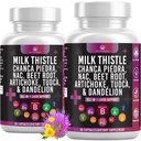 Mléko Thistle NAC Chanca Piedra Beet Root Artichod Dandelion Root - doplněk jater Plus Astragalus TUDCA Cholin & Ginger- 120 Počet
