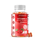 Vitamatický cukr bez vitaminu A 25000 IU gumičky (Retinyl Palmitát) - přírodní jahodová lahůdka - 120 Pektin na bázi gumiček (1 lahvička)