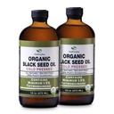 Organic Black Seed Oil - USDA Certified Cold Pressed Glass Bottle Over 1.5% Thymoquinone 3X force Turkian Black Cumin Nigella Sativa non-GMO 100% Pure Blackseed Oil (32oz Glass (2X16) Bottle)