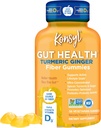 Konsyl Gut Health Turmeric Ginger Fiber Gummies - Pomáhá podporovat trávicí zdraví + - Vegetarian Fiber Supplement Gummies pro Adults - 56 Počet