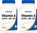Nutricost Vitamin A 10 000 IU, 500 Softgels (2 láhve)
