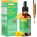 Organic Mullein Drops for Lung Cleanse, Powerful 1700mg Mullein Leaf Extract for Immunication & Respirative Supplementary, Natural Mullein Doplněk Tincture Drops Non- GMO & Vegan, 2 Fl Oz