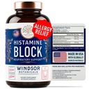 Histaminové blokátory pro alergie - Quercetin, štípající kopřivka Flavonoidy Přírodní antihistaminika tablety - Alergie Relief doplňky a antihistaminika pro dospělé - 60 Vegan Histamine Block Kapsle