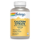 Solaray vápník Citrát s vitaminem D3 1000mg - Pevnost kostí a zdravé zuby podpora - Gentle Digestion Formule - Laboratoř ověřená, 60- denní záruka - 30 Služeb, 180 Kapsle