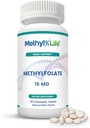 Methyl-Life ® L-Methylfolát 15 mg pro ženy a muže - Active Folate Supplementary with ultraclear Cerebrofolát ® (L-5-MTHF vápník) - Vysoká biodostupnost B9 Support - Chutné žvýkací tablety 124; 90 Počet
