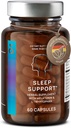 N ° 6 Natural Sleep Support with Melatonin 1 mg & L-Tryptofan - Passionflower, Valerian Root & More - Enhanced Sleep Supplement - 60 Kapsle pro Restful Nights