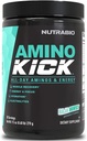 NutraBio Amino Kick - BCAA Powder with Natural Caffeine - Amino Acids Supplement for Energy, Hydration & Recovery - BCAA, Electrolytes & Amino Acids - Baja Burst, 30 Servings