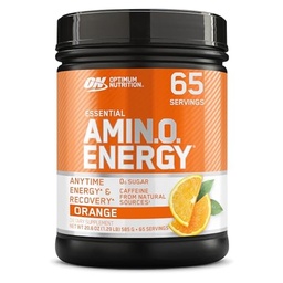 Optimum Nutrition Amino Energy - Předcvičení se zeleným čajem, BCAA, aminokyseliny, Keto Friendly, Green Coffee Extract, Energy Powder - Orange Cooler, 65 Servings (Balení May Vars)