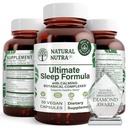 Natural Nutra Ultimate Sleep Formule, Heřmánek na podporu relaxace a snížit noční úzkost, pomůže vám pád spánku rychleji, 50 Kapsle