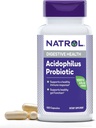 Natrol Acidophilus Probiotic 100 mg, dodatek stravy pro zdravou Gut Function, Hudební zdravotní kapsle pro dospělé, 100 Kapsle, Až 33 denní zásobování