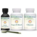 Dr. Clark Store Intestine Support & Cleanse Kit - s originální zelenou tinkturou od Black Walnut Hulls, Wormwood, a Cloves- Pomáhá udržovat optimální funkci střeva