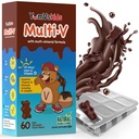 YUM-V 's - Děti Multivitaminové žvýkací čokoládové medvídky - Multivitamin pro děti dodatek - 16 Vitamíny a minerály - Vitamíny včetně D, zinek, C, B Complex & More, 60 Počet balení po 1