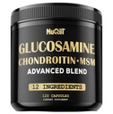 Glucosamine Chondroitin MSM s doplňkem Imunity & Joint Support 2000mg - Kurkumin Root, Boswellia, Elderberry, Echinacea & More - 120 Kapsle - Kostní zdraví, flexibilita a podpora síly