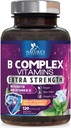 B Complex Vitamíny Kapsle - s vitaminem B12 B6 B100 C Biotin folát a kyselina listová - dodatek pro srdce, mozek, & Nerve podpora - Super Kompletní B- Komplex pro Imunitní a energetickou podporu - 120 Kapsle