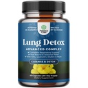Lung Detox Mullein Leaf Kapsle - Čištění Mullein Lung Cleanse Complex s NAC Quercetin & Cordyceps Extracts - Listový Herb Respirační dodatek pro Sinusovou imunitu a dýchací podporu 60ct