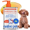 Native Pet Omega 3 Fish Oil for Dogs & Cats - Podporuje zdravou pleť, lesklý plášť, a silné spojky - Vyrobeno s volně žijícím aljašským lososovým olejem pro psy - Chutné, Fast- Absorbování Omega 3 6 9 Tekuté doplňky - 8oz
