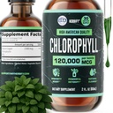 HERBIFY Chlorofyl Kapky - tekutý chlorofyl pro energetickou podporu a imunitní systém - Vyrobeno v USA - Chlorofyl Kapalné Kapky pro tělo Detox, vnitřní deodorant a zvětšení kůže - 2 Oz