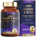 Vyčištění jater Detox & Opravy 25- in-1 s Mléko Thistle, Pampeliška kořenová, Beetroot, Artichoke Extract pro jaterní zdraví Herb Játra Supplement Vitamins Zinek, Choline 90 Vegan Kapsle