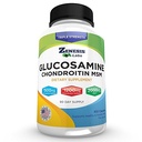 Zenesis Labs Glucosamine Sulfát + Chondroitin + MSM Kombinovaný Joint & Cartilage Dodatek 450 Kapsle (Bulk 90 Day Supply) 1500mg, 1200mg, 2000mg na podání