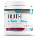Pravda Nutrition Vegan BCAA Powder- 2: 1: 1 Poměr přírodní BCAA aminokyseliny Powder for Energy, Muscle Building, Post Workout Recovery Drink for Muscle Recovery (Blood Orange, 30 Servings)