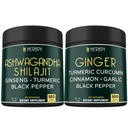 Bundle 5in1 Ashwagandha Shilajit & 5in1 Ginger dodatek - Podpora srdce, trávení zdraví a imunita