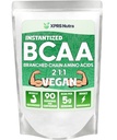 XPRS Nutra BCAA Powder - Amino kyseliny doplněk pro muže - Neochucené BCAA Workout doplňky - Gym doplňky pro muže - Amino kyseliny dodatek pro ženy pro posilovnu příspěvek zotavení (1 libra)