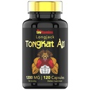 Tongkat Ali pro muže: 1200 mg x 120 Kapsle 124; Také známý jako Longjack Root 124; 100% All- Natural & Ultra Potent Tongkat Ali dodatek 124; Energie, Moc, Síla, Atletická výkonnost, & Sportovní výživa