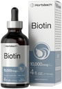 Horbäach Biotin Liquid Drops 10000mcg OF 124; 4 fl oz OZ 124; Berry Flavor OF 124; Vegetarian, Non- GMO & gluten Free Supplementary