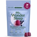 Plant Lidé WonderSleep Houby Gummea Dodatek Mini s Reishi Super Houby, Saffron, Wild Elderberry Flavor Žádný cukr Vegan- Friendly & gluten- Free Trial Velikost