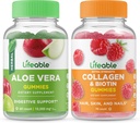 Lifeable Aloe Vera + Collagen & Biotin, Gummies Bundle - Great Ochutnávka, vitamin dodatek, gluten zdarma, GMO zdarma, Žvýkací