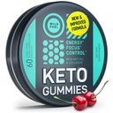 MCT Oil Keto Gummies Kolagen Metabolismus Booster - Pre Workout Gummy Energy Chews Keto Candy - Fyzická a duševní energie, Nízký karb, Nízká kalorie - 60 Třešňové kolagenové gumy pro ženy a muže