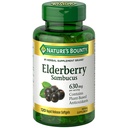 Příroda 's Bounty Sambucus Elderberry Bylinný dodatek, Rychlé uvolnění Softgels, 630 mg na Serving, 120 Počet