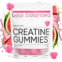 Medvědí vyvažované gumičky pro muže a ženy - Creapure ® Creatine Monohydrát, L-Theanin, L-Tyrosin & B12 pro růst svalů, síla, zaměření, energie a zdraví - Nízká kalorie, Sugar- Free, & Vegan