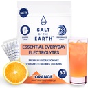 Sůl ze Zero- Sugar Electrolyte - Vyrobeno z růžové himalájské soli - Hydratační prášek Packets 124; Prémiové ingredience 124; Keto & Paleo Friendly Wizard 124; 30 Sticks, Orange