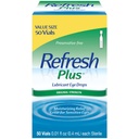 Refresh Plus Lubricant Eye Drops, Preservative- Free, 0.01 Fl Oz Single-Use Containers, 50 Počet, Balení May Vars