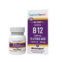Superior Source NO Shot Advanced B-12 2000 mcg B-6 / kyselina listová 600 mcg - kyselina listová pro ženy a muže - B Vitamíny dodatek Podporuje energetické a buněčné zdraví - 60 Sublingvální rozpuštění tablety