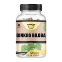 Ginkgo Biloba 1800mg, Ginkgo Biloba Organic, Memory & Brain Function Support, Zlepšuje koncentraci a kognitivní podporu, Clarity, 120 Veggie Caps, Non GMO, 120 Caps