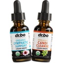 Lymfatické odsávání doplňky a Candi Clearse - Organic Lymfatic Support Liquid Drops & Organic Oregano Oil, Lymfatická uzlina detox Lymfasis System Draining - Natural Oral Gut Cleanser Detox 1 oz