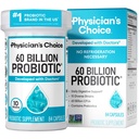 Lékařské CHOICE Probiotika 60 miliard CFU - 10 Strains + Organic Prebiotics - Imunity, Digestive & Gut Health - Podporuje příležitostnou zácpu, Průjem, Plyn & Bloating - pro ženy a muže - 84ct