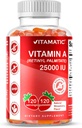 Vitamatický cukr bez vitaminu A 25000 IU gumičky (Retinyl Palmitát) - přírodní jahodová šťáva - 120 Pektin na bázi gumiček (3 láhve)