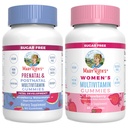 MaryRuth Organics Prenatal Postnatal Multivitamin Gummies (Strawberry) & Women 's Foundation 124; USDA Organics 124; Vitamíny pro kojení, Beauty, & Imunity Foundation 124; Vegan, No Gelatin