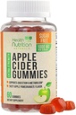 Jablečné octové žvýkačky 1000mg - Max Strength Sugar Free ACV Gummy Vitamíny, Podporuje metabolismus & Energy, Keto Friendly, Vitamin B12, Gelatin- Free, Gluten- Free, Vegan & Non- GMO - 60 Gumy