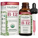 Liquid B12 vitamin sublingvální - All- Natural Liquid Vitamin Vegan B12 Kapky - Non- GMO Adenosylkobalamin Methylkobalamin B12 dodatek - Zvyšte váš imunitní systém, metabolismus, energie a zaměření!