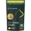 VetriScience 27 + Active Health Chews, Nu Cat Daily Multivitamin pro kočky a koťata, Balanced Vitamíny, Minerály a antioxidanty, Podpora zdraví a wellness, Ryby, 30 Počet