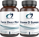 Design pro zdraví Multivitamin + vitamin D / K Supplementary Bundle - 2x denně Multi (60 kapslí) s vitaminem D Supreme (60 kapslí) 5000 IU vitaminu D3