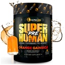 ALPHA LION Superhuman Pre Workout Powder, Beta Alanine, L- Taurin & Tri- Source Caffeine for Setrvalá energie & Focus, Oxid dusičný & Citrulline for Pump (21 Servings, Orange Gainsicle)
