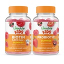Lifeable Biotin Kids + Probiotic 2 Billion CFU Kids, Gummies Bundle - Great Ochutnávání, Vitamin dodatek, gluten zdarma, GMO zdarma, Žvýkací žlab